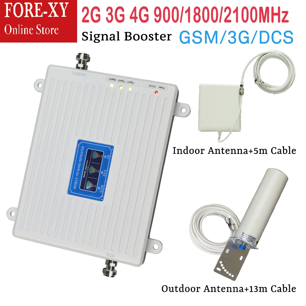 

3G repeater signal amplifier 2g cell signal boosters LCD Display tri band signal booster internet boost 4g cell set boost mobile