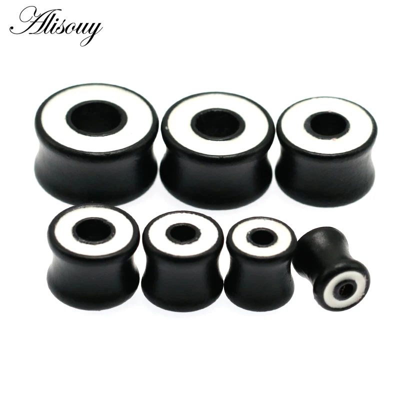 1PC Ear Plugs Wood Flesh Tunnels Saddle Ear Gauges 6mm-20mm Solid Hollow Body Piercing Jewelry For Men Women Expanders