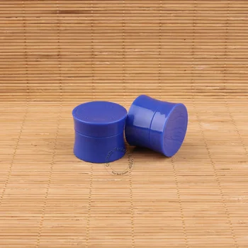 

High Quality 50pcs/lot 15g PP Cream Jar Bottle Refillable Container Packaging Display Women Cosemtic Vial Small Blue Lid Pot