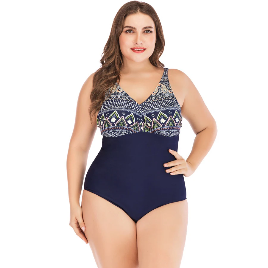 

VGTOWN Sexy Plus Size 6XL Swimmer Swimsuit Womens Swimming Suit Beachwear One Piece Swimsuits Push-Up Swimwear Monokini