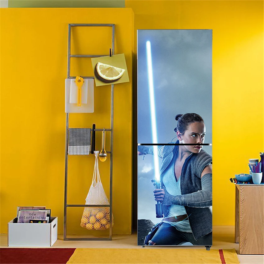 Фильм Звездные войны HD искусство домашний декор клей ПВХ, съемный, водонепроницаемый наклейки на холодильник крышка двери DIY наклейки на стену BX14
