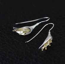 925 sterling silver Morning Glory Flower Drop Earrings For Women Earings Sterling silver jewelry brincos bijoux
