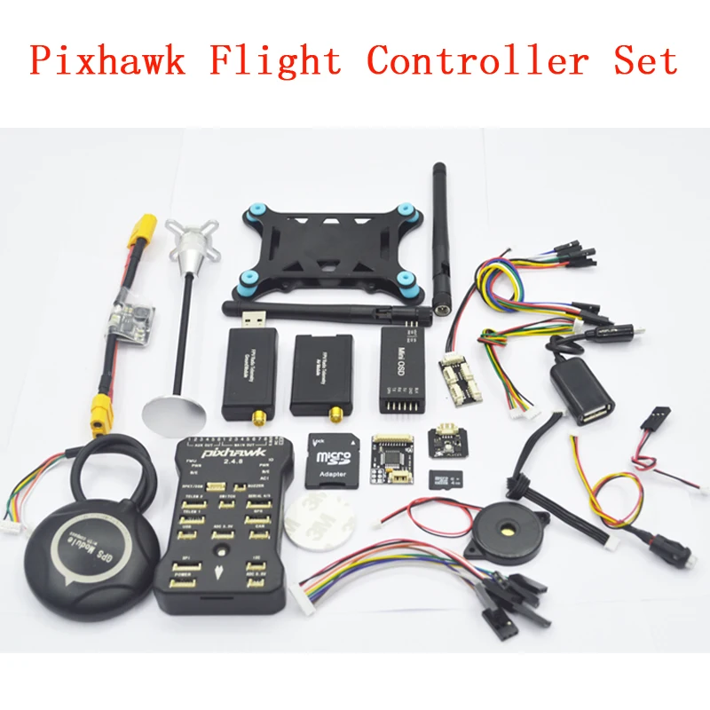 

Pixhawk PX4 PIX 2.4.8 32 Bit Flight Controller+433/915 Telemetry+M8N GPS+Minim OSD+PM+Safety Switch+Buzzer+PPM+I2C+ 4G SD