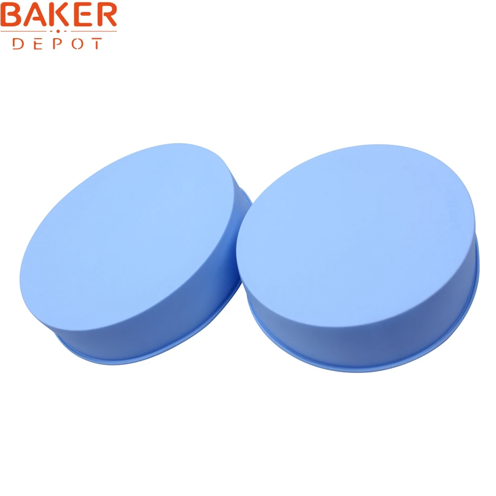 BAKER DEPOT Малый силиконовый Форма для пирога, посуда для выпекания форма для теста круглый торт инструменты для выпечки День рождения формы для десертов диаметр 20 см