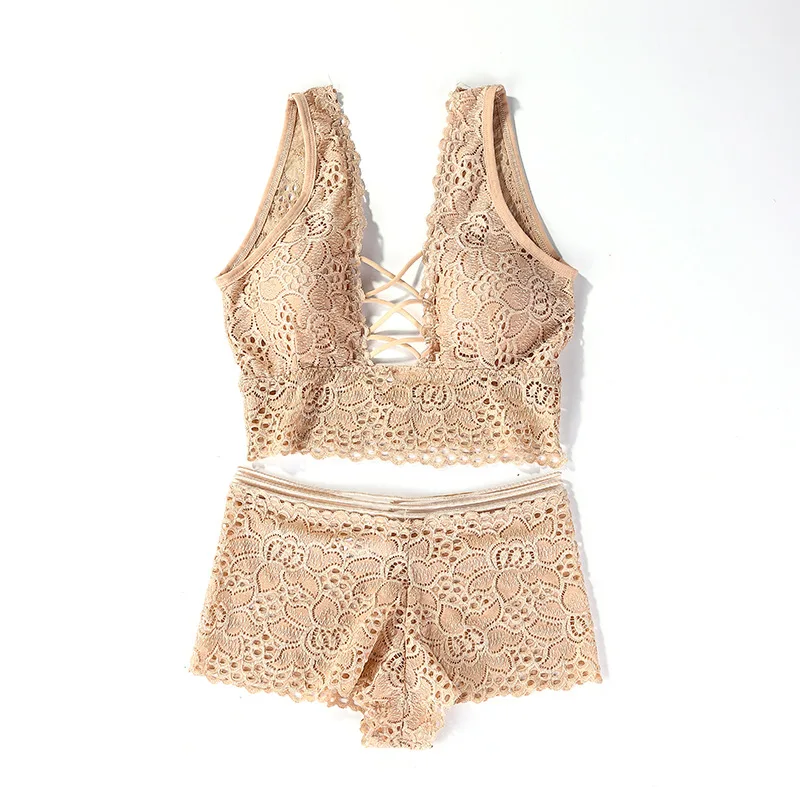 Сексуальный комплект нижнего белья для женщин Babydoll кружевной бюстгальтер и