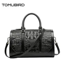 TOMUBIRD Новинка Улучшенная воловья кожа модные крокодиловые роскошные сумки женские сумки дизайнерские бостонские Сумки из натуральной кожи