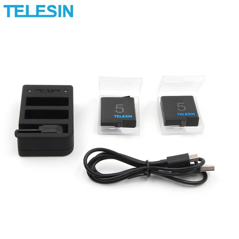

TELESIN 3 Slots Sports Remote Control Camera Battery Charger for Gopro Hero 5 4 3 for Action Sport Camera Accessories