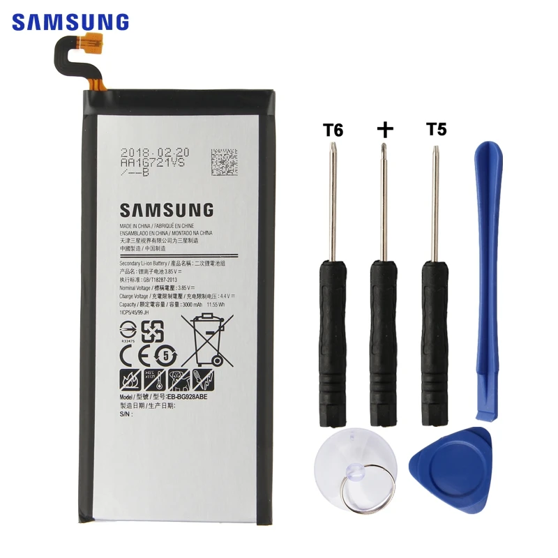 Оригинальная батарея samsung EB-BG928ABE для samsung GALAXY S6 edgePlus SM-G9280 G928P G928F G928V G9280 G9287 S6edgePlus 3000 мА-ч