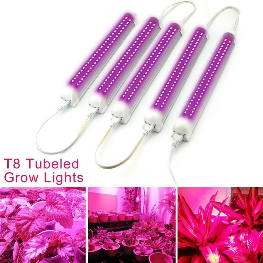 

T8 LED Plant Grow Light Tube 2FT 3FT 4FT Full Spectrum Hydroponics Greenhouse