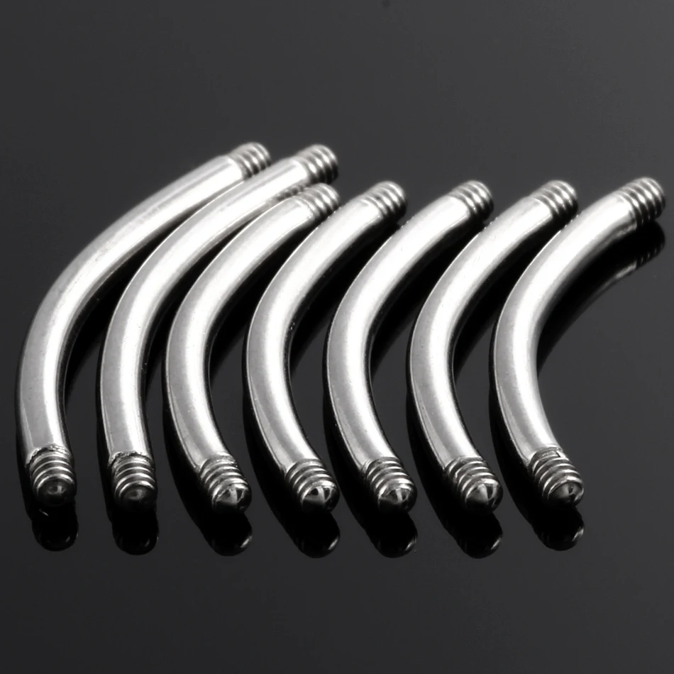 50pcs/lot 14G 16G G23 Solid Titanium Navel Ring Eyebrow Bar - Post Accessories Piercing Jewelry -Post Lengths 6mm-16mm