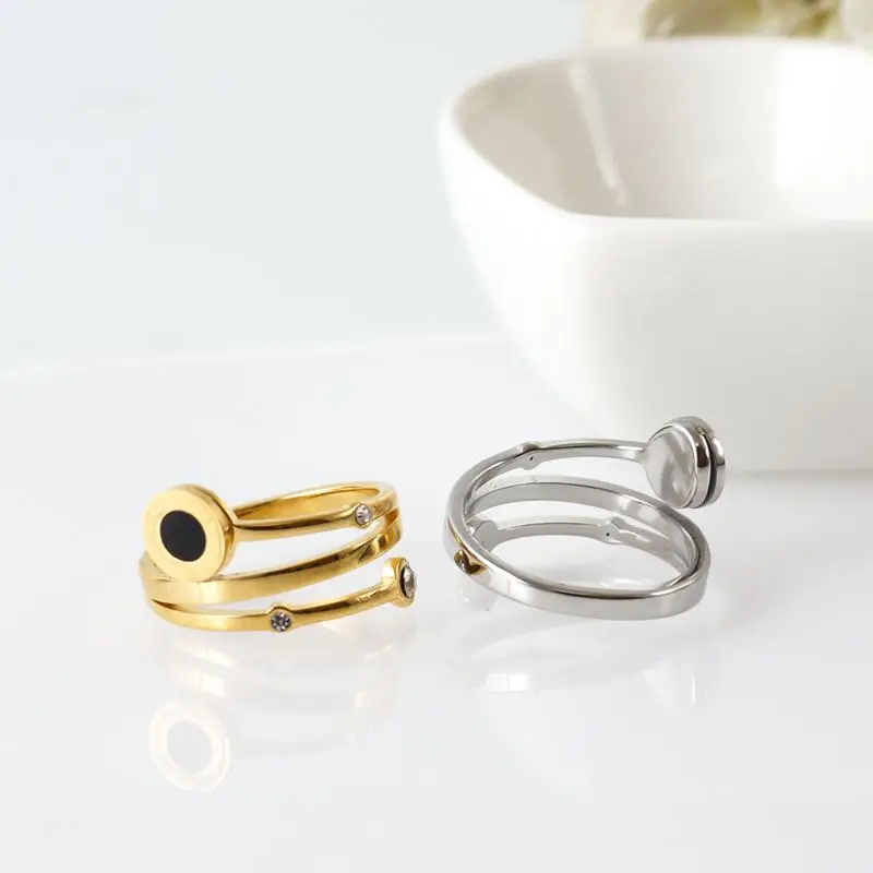 Женское и мужское классическое кольцо Anillo роскошное Брендовое черное с макраме