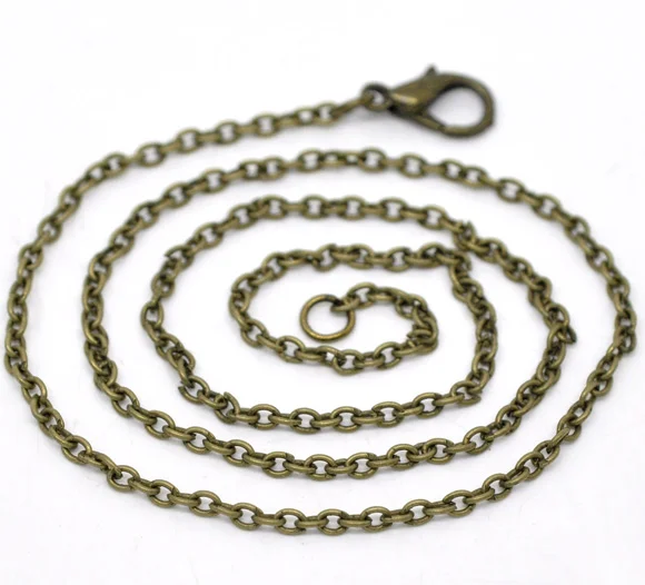 DoreenBeads 12 бронзовых тонов карабин звенья цепи ожерелья 2x3 мм 16 &quot(B14103) | Украшения и