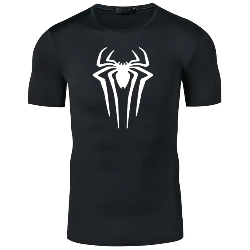 

Film Superhero Spiderman Print T Shirts Men Short Sleeve Summer T Shirts Male Superman Quick Drying Fitness Tops Tees