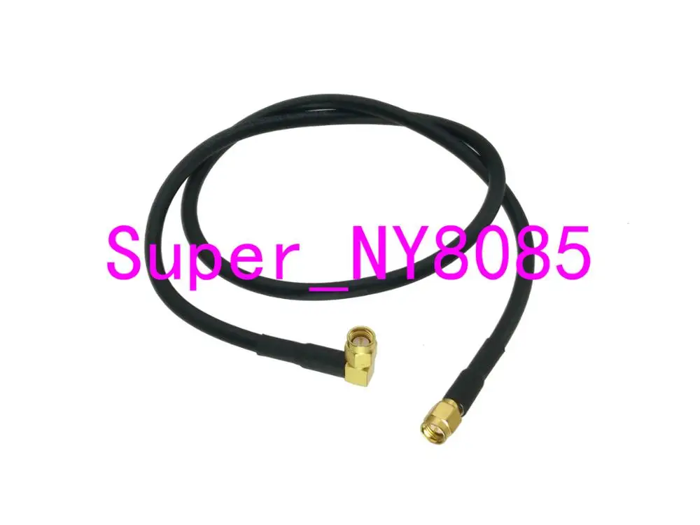 

RG58 SMA Male Plug to SMA Male Plug Right angle RF Jumper pigtail Cable 10FT~20M