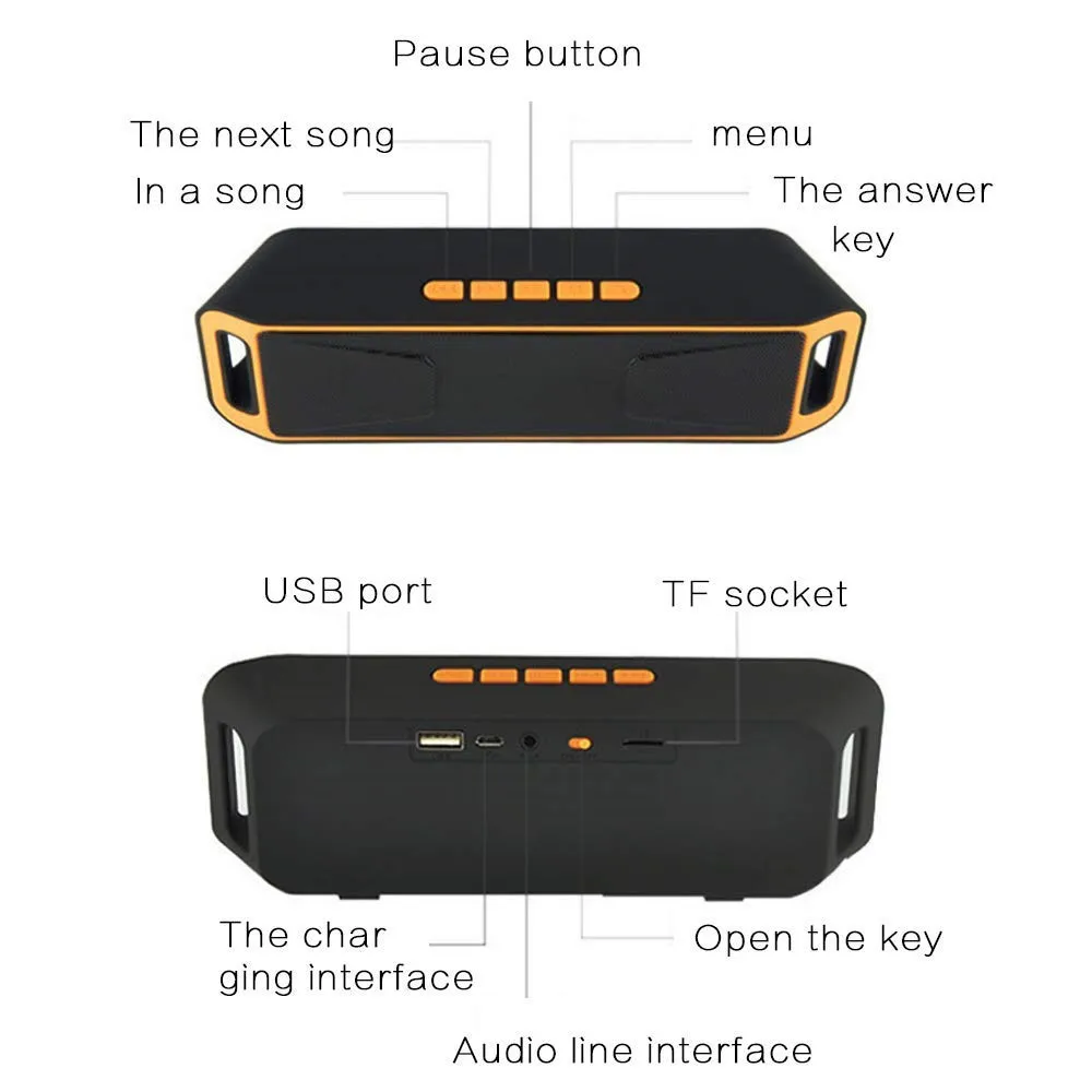 Портативный Bluetooth Динамик Беспроводной стерео с Enhanced Bass встроенный двойной драйвер Динамик телефон громкой связи вызова