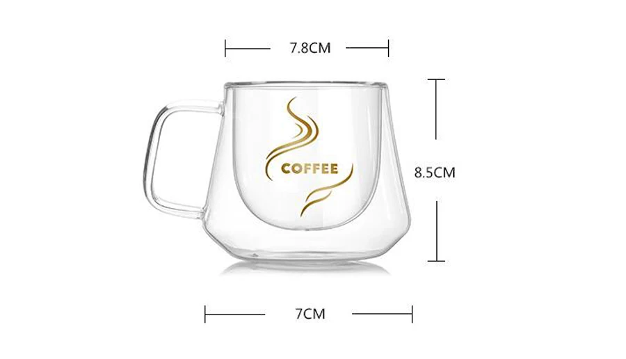 Высокое качество кружка с двойными стенками офисные кружки теплоизоляция двойная кофейная кружка кофейная чашка