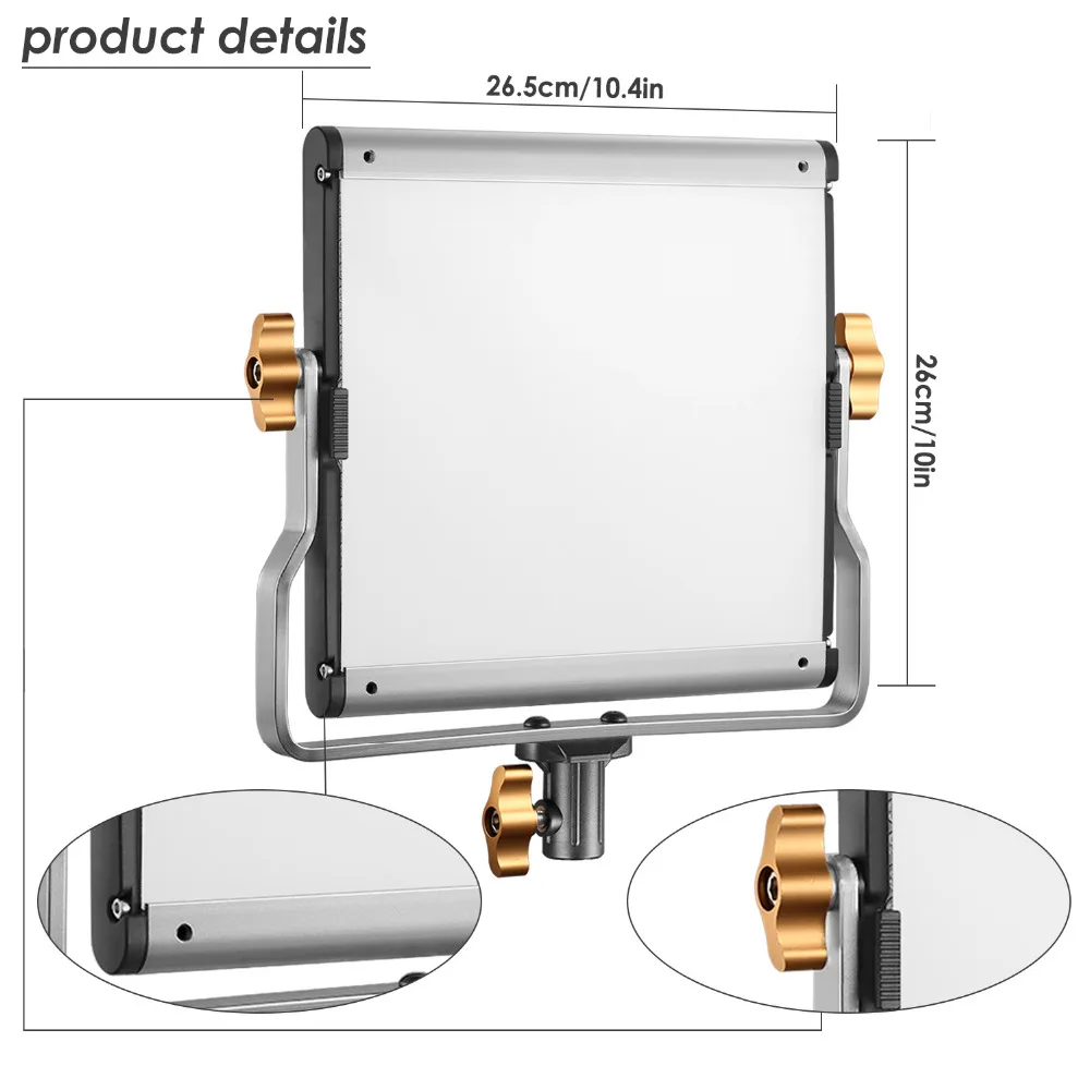 US $105.25 Neewer 2 Packs Dimmable BiColor 480 LED Video Light 2 Light Stands For YouTuber Studio Photography 110130V US Plug
