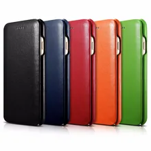 5 цветов изогнутый край роскошный для iphone 7 icarer настоящий натуральная коровья кожа кожаный чехол для iphone 7