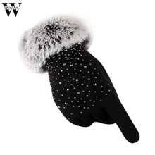 Перчатки высокого качества зимние теплые женские модные зимние для активного отдыха, спортивная теплая перчатки заусенцы с дрели перчатки OCT18