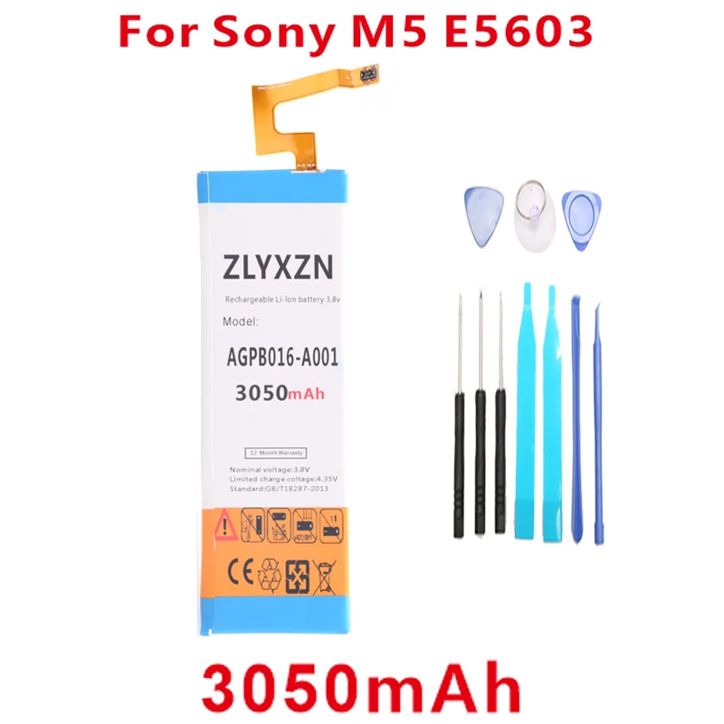 3050 мАч AGPB016 A001 литий полимерный для sony Xperia M5 Батарея м 5 E5603 E5606 E5653 E5633 E5643 E5663