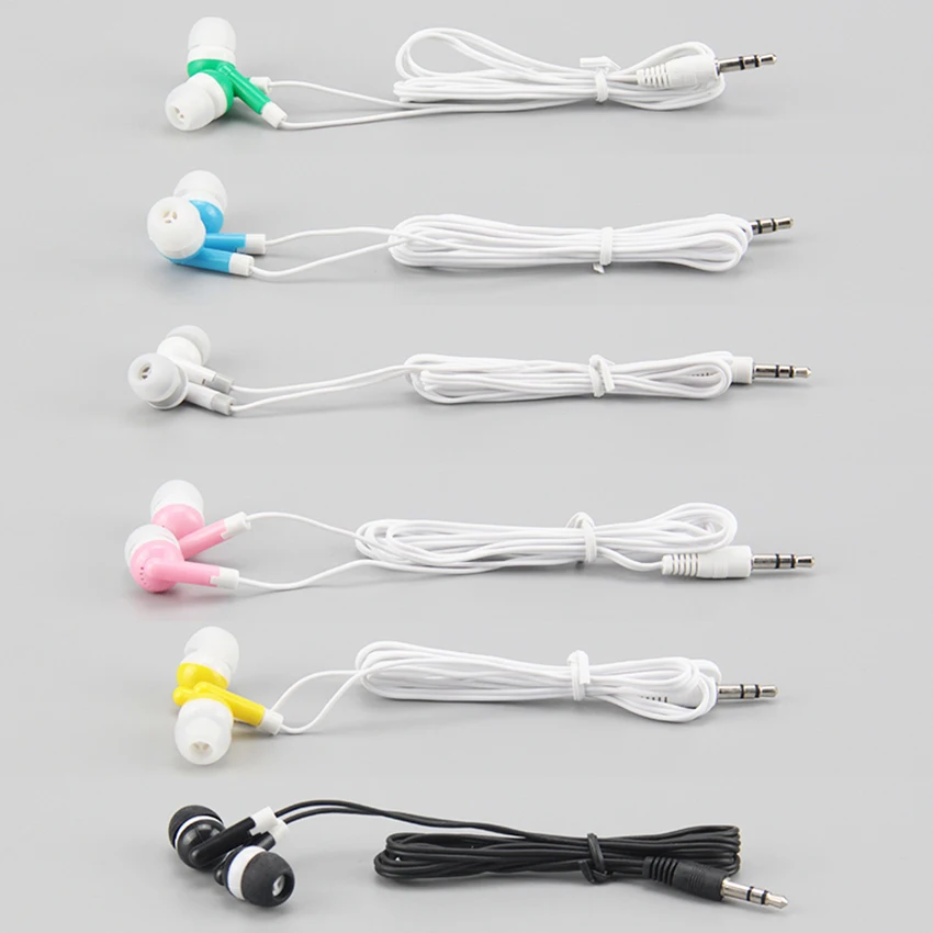 

Low-cost Cheapest Disposable Earphones headphone for bus train plane one time use For Museum Library Company gift 500pcs/lot