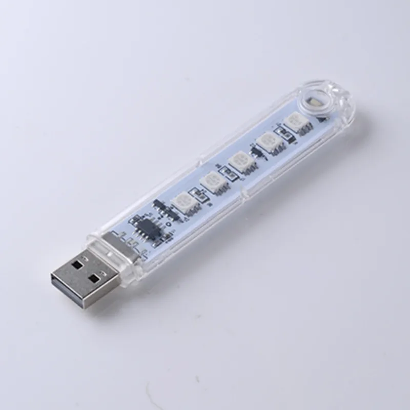 YIYANG, Новое поступление, 5smd RGB, многоцветный USB светодиодный ночник, лампы, креативные лампы для книг, ПК, компьютера, ноутбука, детские лампы для чтения