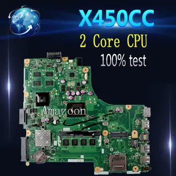 

Amazoon X450CC Laptop motherboard For Asus X450CC X450C X450 Test original mainboard 2 Core CPU