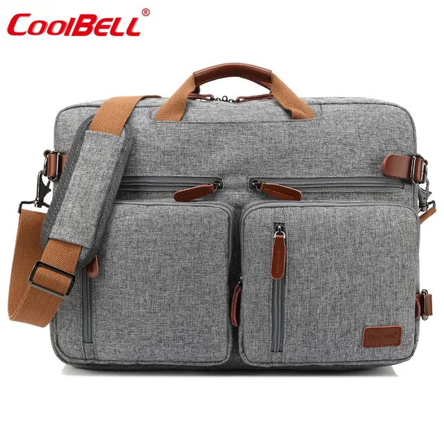 CoolBELL 17.3 Inch Convertible Messenger Bag Men Laptop Case Business Multifunctional Knapsack Travel Rucksack Bags For HP/ Acer