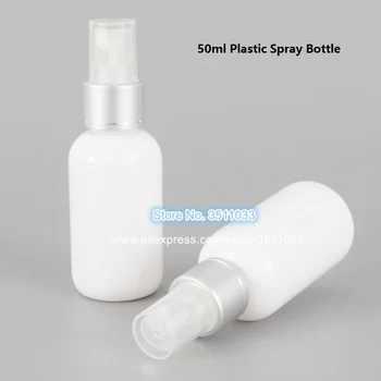 

50ml Classical White Empty Perfume Cosmetic Atomizers Sprayer Container Plastic Spray Liquid Bottles Aluminum Sprayer Bottle