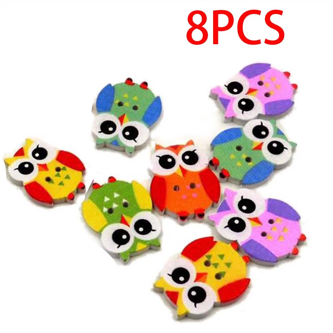 Promo colorido 100/50/10/unids 8 piezas 2 agujeros mezcla de flores gato búho corazón pájaro punto botones decorativos de madera para coser álbumes de recortes artesanías Promo colorido 100/50/10/unids 8 piezas 2 agujeros mezcla de flores gato búho corazón pájaro punto botones decorativos de madera para coser álbumes de recortes artesanías