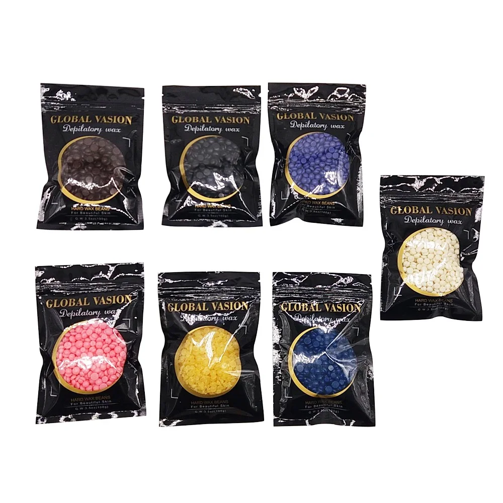 

2X 100g Depilatory Hard Wax Brazilian Granules Hot Film Wax Bead For Hair Removal Different Smell