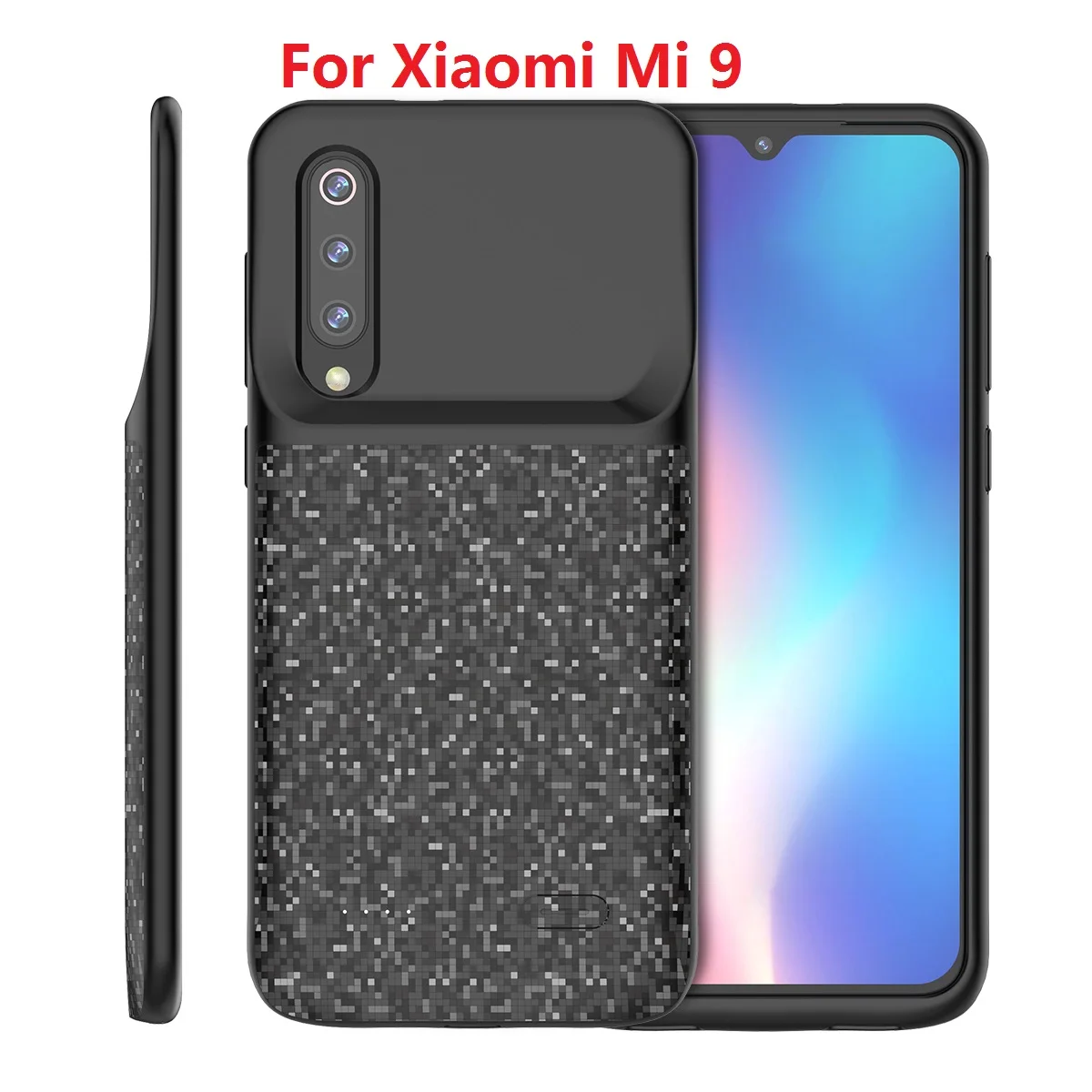 Для Xiaomi Mi 9 Mi 9 SE чехол для зарядного устройства 4700 мАч Внешний тонкий аккумулятор перезаряжаемая задняя крышка для Xiaomi Mi9 чехол для аккумулятора - Цвет: MI 9 Black