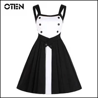 IHOT-2017-Summer-New-Fashion-Black-White-Vintage-retro-pin-up-rockabilly-evening-party-tunic-casual