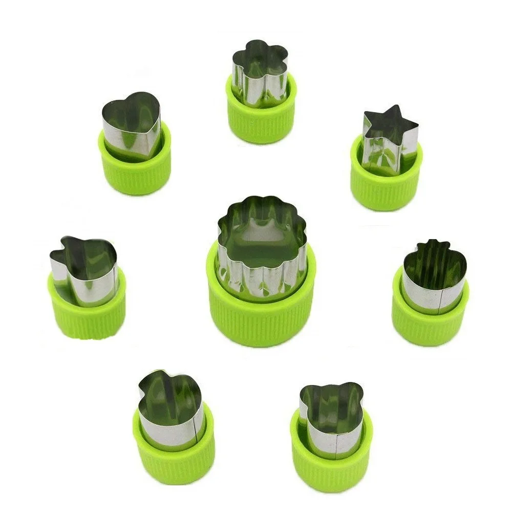

8Pcs/Lot Kitchen Cooking Baking Tools Cute Funny Mini Biscuit Cookie Cutters Set Fruit Vegetable Slicer Cutters Moulds for Child