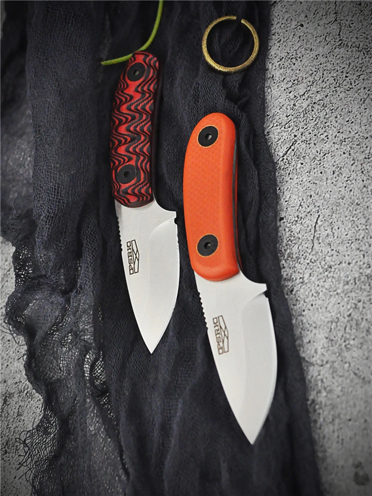 PSRK HOT SALE 440C Steel G10 Handle 59HRC Engraved Fixed Knife Outdoor Small Fixed Blade Small Neck Knife Gift EDC Tool Knives