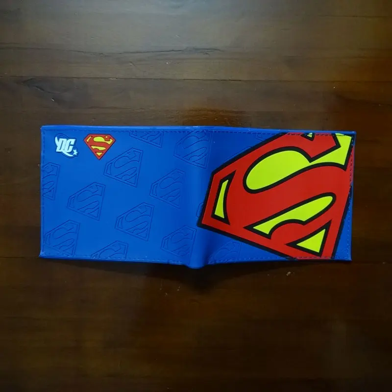 DC Comics Супермен Кошелек carteira держатель карты из ПВХ сумки мультфильм аниме супер герой мужские недорогие кошельки модный короткий кошелек