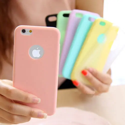 Для Iphone X 8 6 S 7 samsung Galaxy S5 S6 S7 Edge S8 S9 Plus Note 3 4 5 тонкий карамельный чехол ультра мягкий