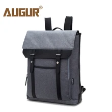 AUGUR 2018 Vintage Men Women Canvas Backpacks School Bags for Teenagers School Boys Girls Large Capacity 16inch Laptop Back pack