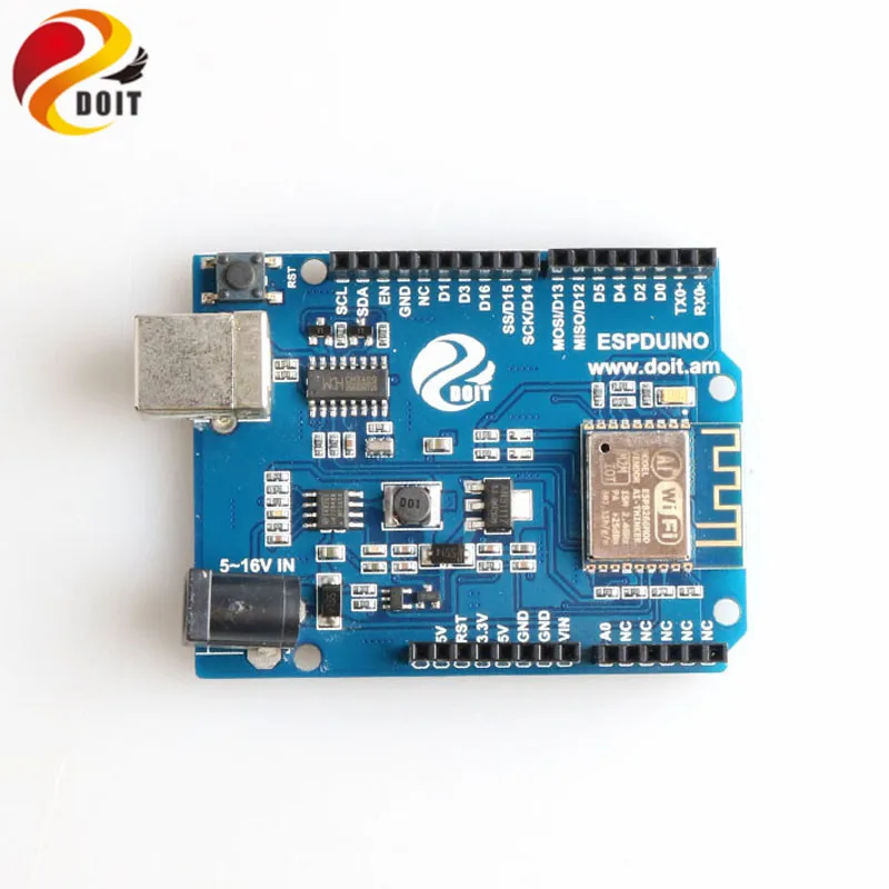 Unpacking the Wemos D1 R2, ESPDuino clone, ESP8266 development board in Arduino Uno format 4 D'origine DOIT ESPDuino Robot WiFi Contrôleur Compatible avec Arduino UNO R3 Conseil...