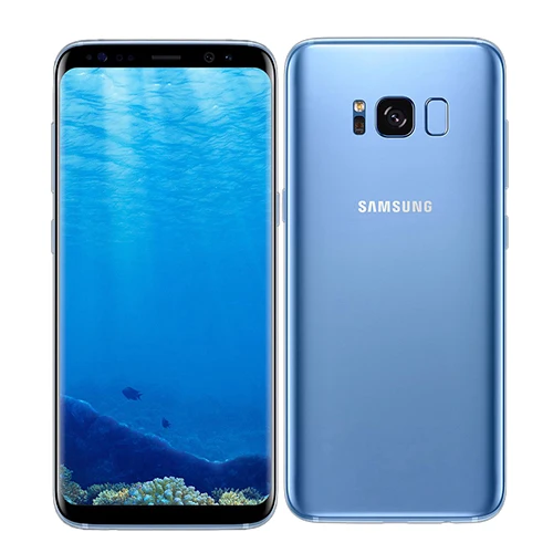 Разблокированный Samsung Galaxy S8 G950U snapdragon/G950F Exynos 4 ГБ ОЗУ 64 Гб ПЗУ 6," Восьмиядерный Android отпечаток пальца 12МП телефон - Цвет: Coral blue