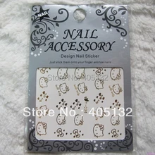 20 листов/lot Смешанная Y-Золотая серия y034-y044 Симпатичные Золотая линия воды Наклейка передача Стикеры ногтей art Стикеры