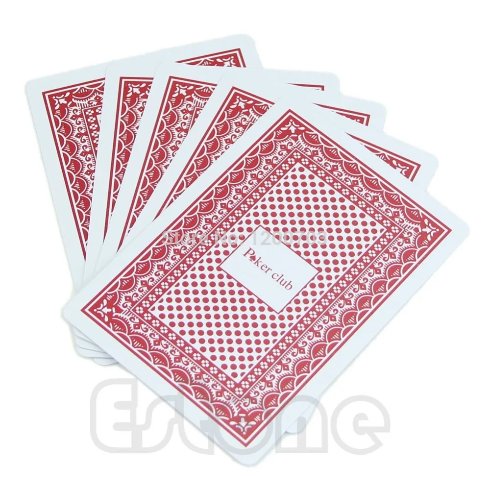 B39 Новые 2015 водонепроницаемые карты для покера Новые Красные 100% Пластиковые моющиеся Техасские игральные карты