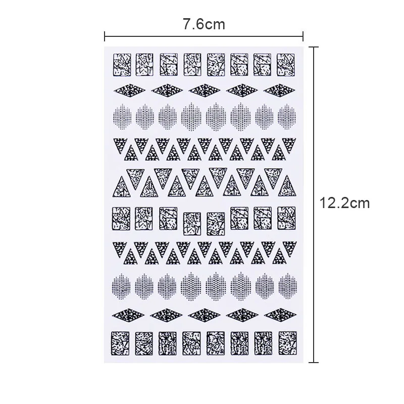 1 простыни голографическая 3D-Наклейки для ногтей Геометрия Нерегулярные клей для накладных ногтей передачи стикеры Маникюр DIY аксессуар