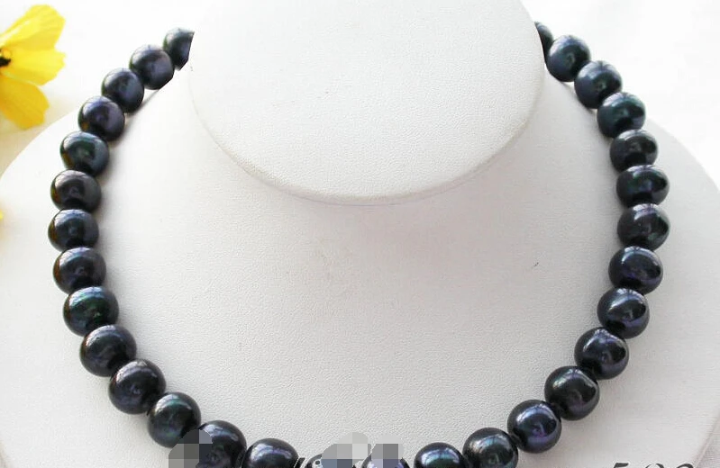

Free shipping >>>>> Z3374 NICE 17" 13MM black round freshwater pearl NECKLACE