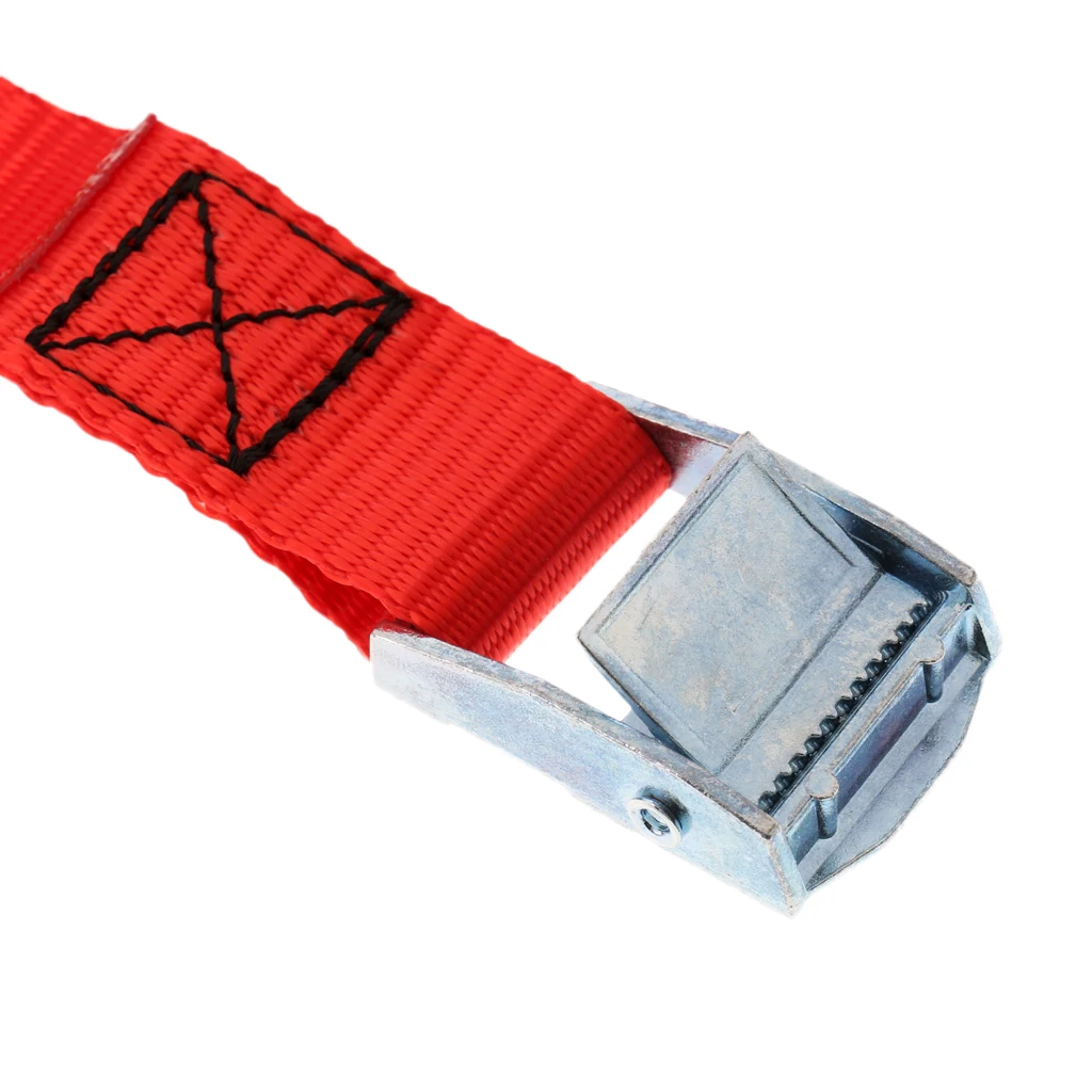 Heavy Duty Metal Cam Buckle Tie Down Straps Roof Racks Trailers 25mm x 2.5m Cargo Luggage Load Lashing Belt Strapping
