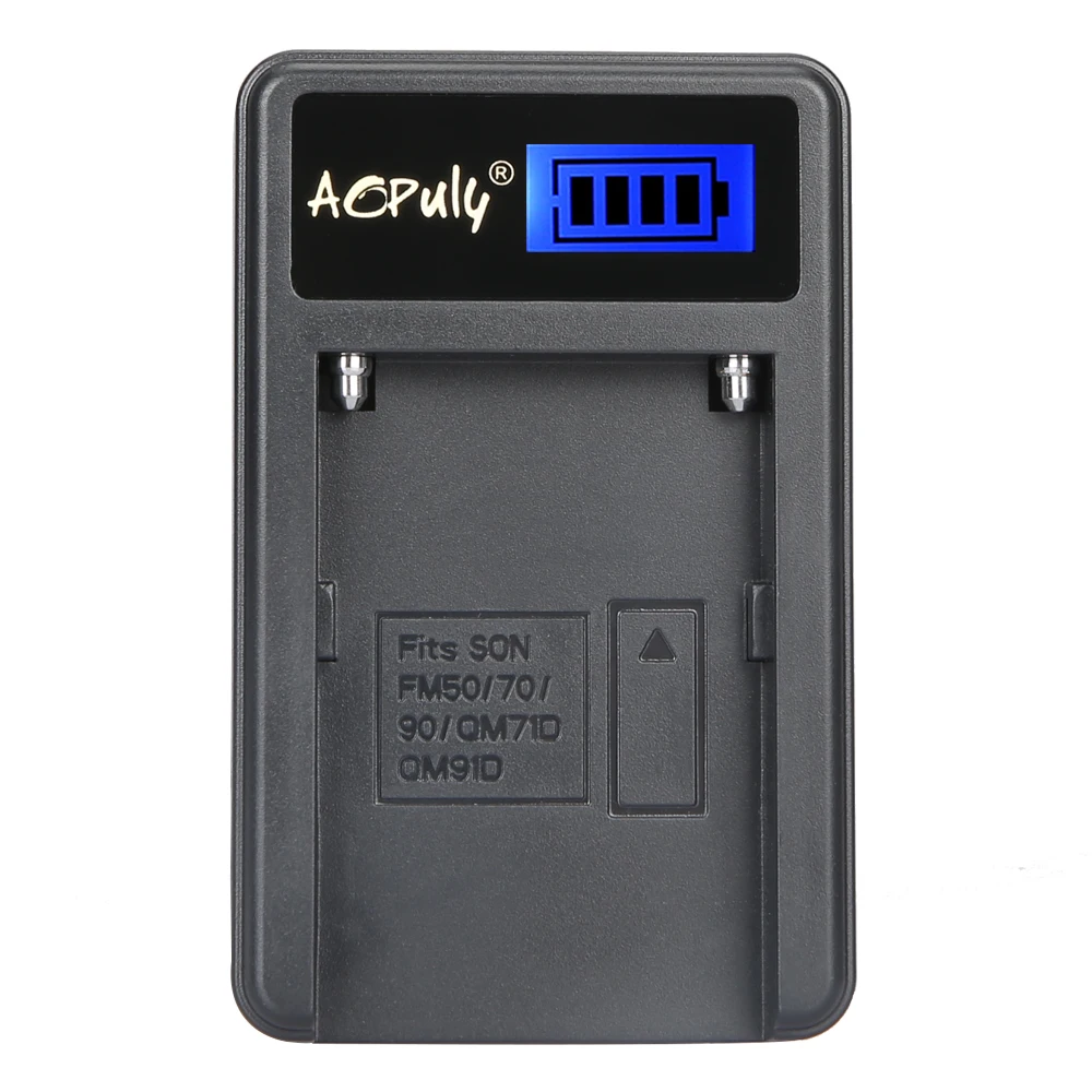 AOPULY 3 шт. батарея + ЖК USB зарядное устройство NP FM50 аккумуляторная для камеры Sony FM51