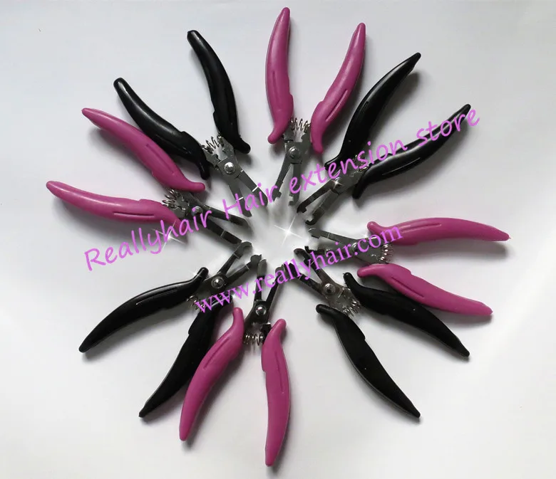 Оптовая продажа щипцы для наращивания волос с черной ручкой 4 мм|hair pliers|hair extension