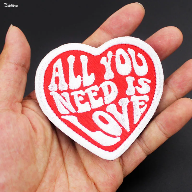 

3D Hook Loop Love Heart Patch Stick on Armband Embroidered Badge Applique for Jacket Jeans Backpack Airsoft Stickers