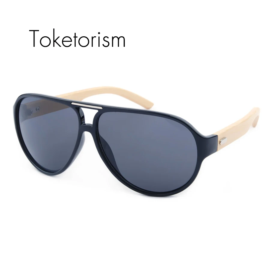 

Toketorism New retro Bamboo sunglasses classic pilot wood gafas de sol 7201