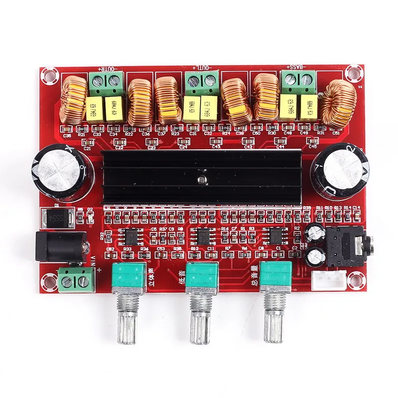 TPA3116D2 цифровой сабвуфер усилитель плата DC12V-24V 2x50 Вт 100 Вт XH-M139 2,1 канальный цифровой усилитель мощности для DIY Аудио
